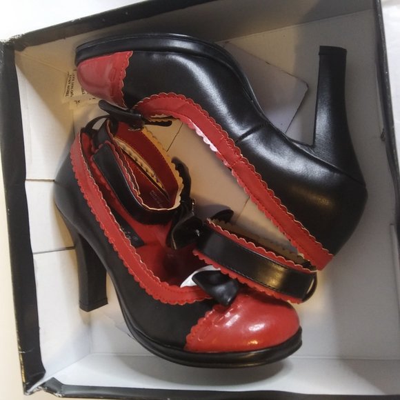 Demonia black burgundy Glam40  heels goth dark academia sexy vampiress size 7 - Picture 11 of 16